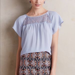 Maeve blue lace blouse